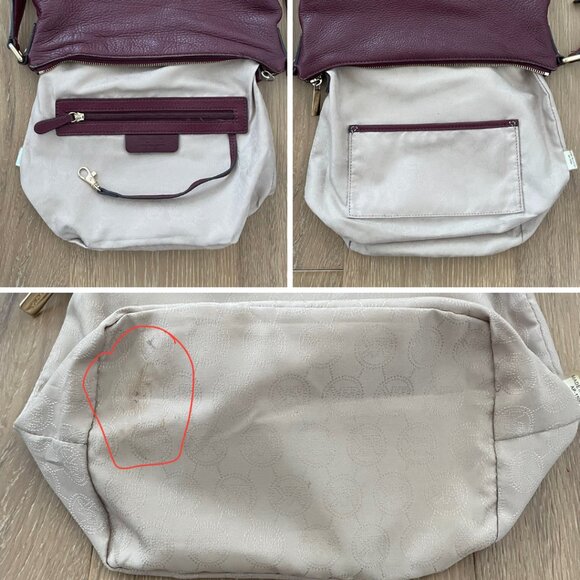 Michael Kors Purse Burgundy Maroon Red Oxblood Leather Pebbled 30T5GBFM2L Red - Picture 15 of 16